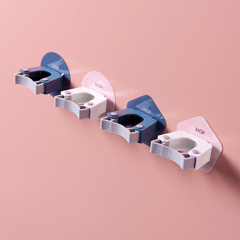 1 buc. Clip durabil pentru mop. Suport de depozitare pentru bucătărie, baie, pentru mop.