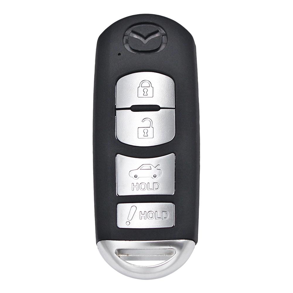 2/3/4 Tasten Fernbedienung Auto Schlüsselgehäuse Hülle Abdeckung Rot Halten für Mazda 3 6 CX-3 CX-5 Axela Atenza mit Notfallschlüssel Unbeschnittene Klinge