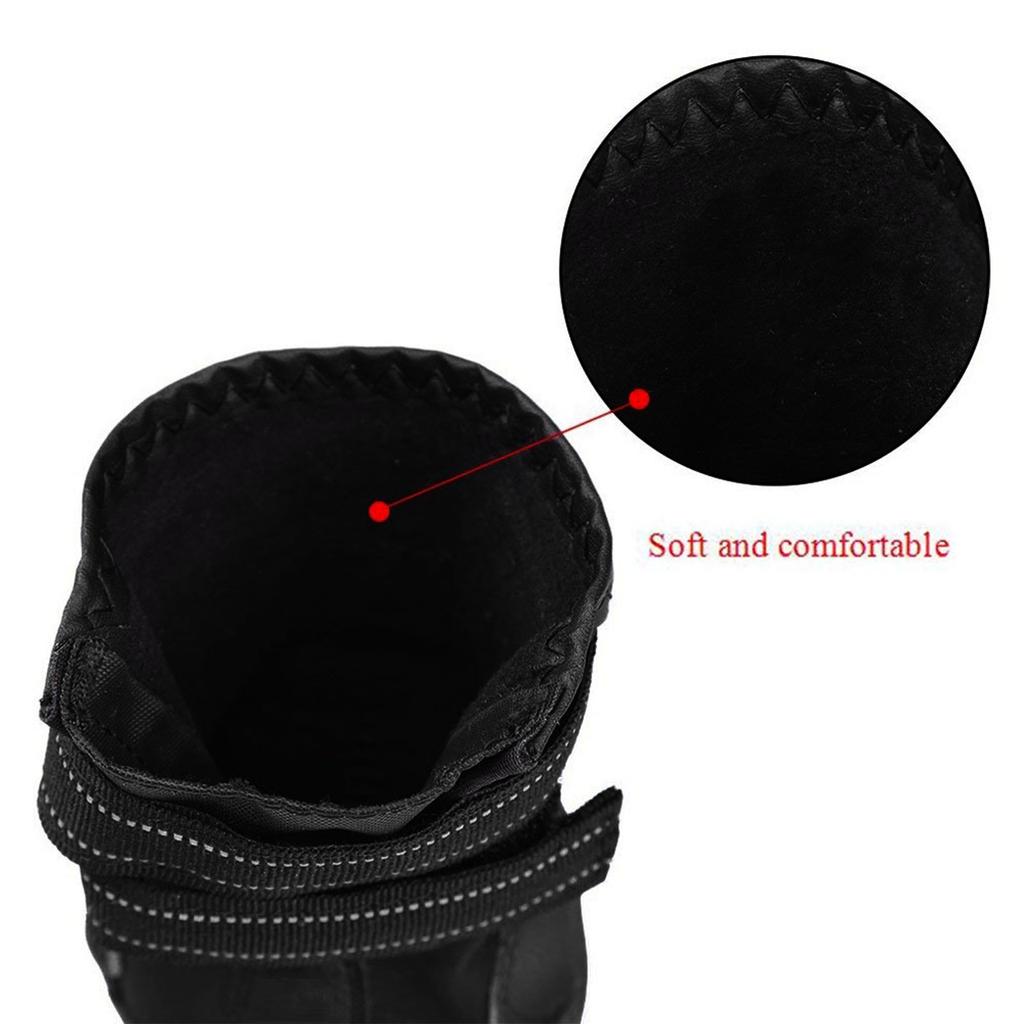 Dog Boots -Proof Dog Booties With Reflective Rugged Sole 4PC