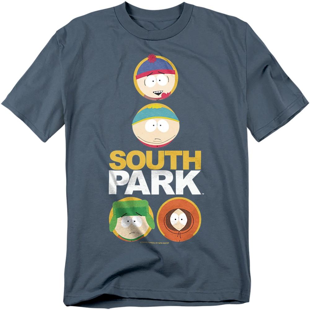 South Park Solid Circles T-Shirt S-3XL, Slate