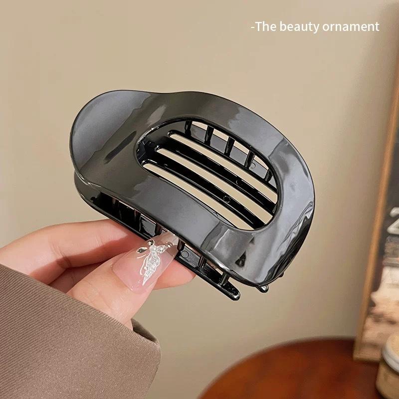 

Модные овальные заколки-краб для волос для женщин, новый дизайн, леопардовый матовый, изогнутый, плоский, заколки для укладки, акриловые, лежачие, аксессуары для волос 1PCS