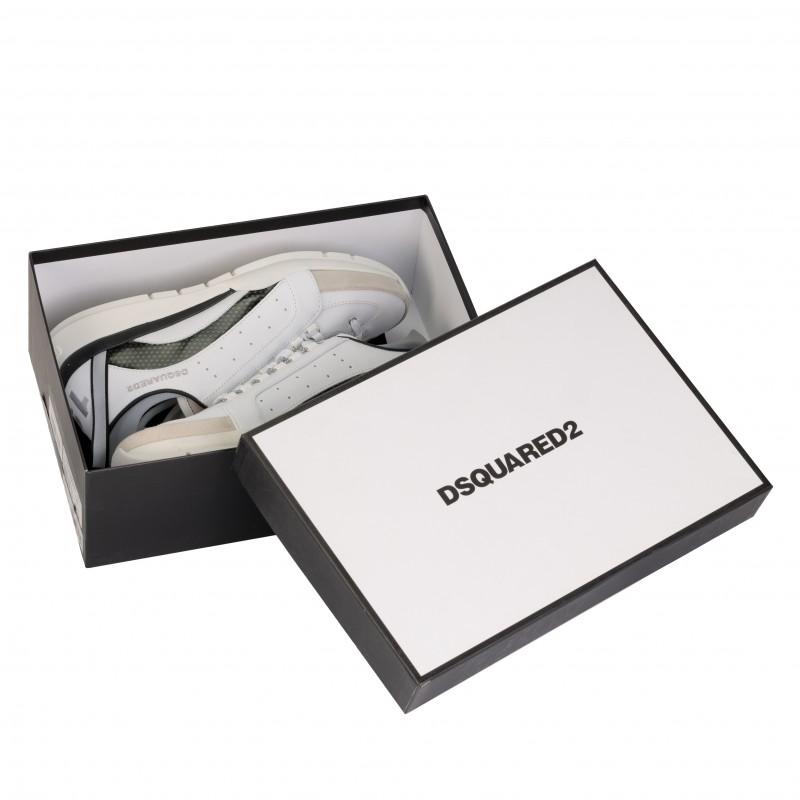 DSQUARED2 Luxury Italian Sneakers Shoes Bianco - Size: 43