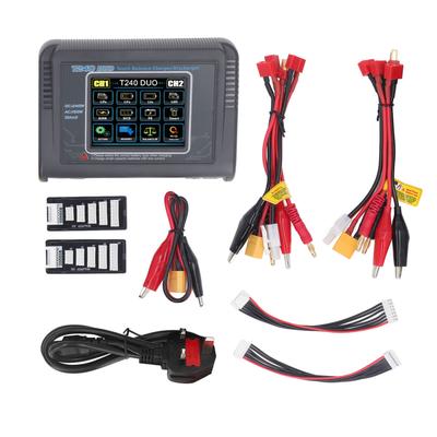 Lipo Battery Charger Professional Touch Color Screen Efficient Dual Lipo Battery Balance Charger for RC Cars 100‑240V