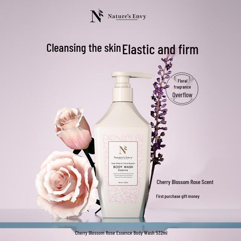 Nature s Gate Cherry Blossom Rose Shower Gel