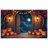 Outdoor Party Moody Lighting Halloween Banner Autumn Decoration Night Sky Jack O Lantern Decor For Holiday Celebration Halloween