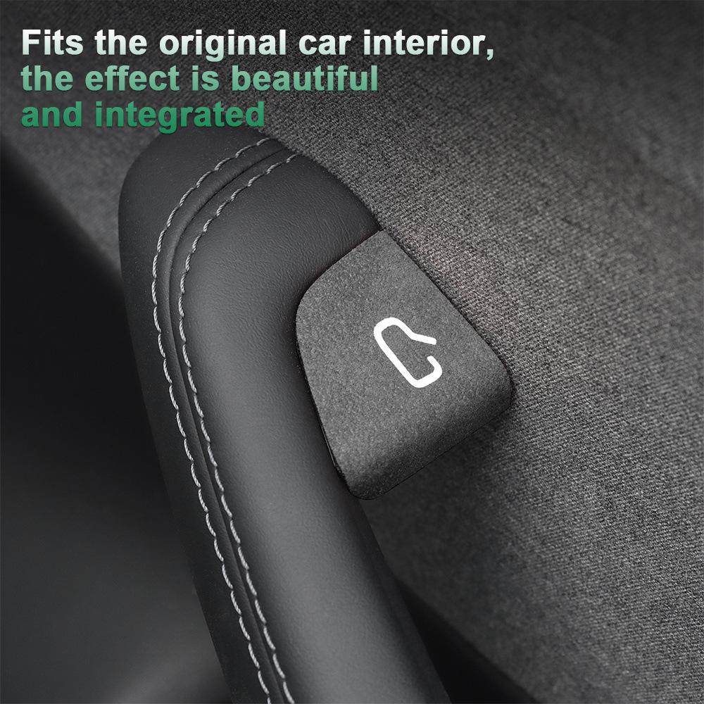 Durable Door Button Stickers for Tesla Model 3/Y Suede Switch Protection