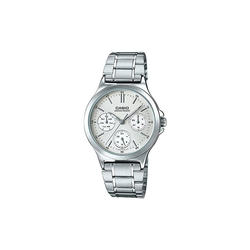 

Casio STANDARD Series DRESS Series Business Casual Roman Scale Quartz Movement Stainless Steel Strap Japanese and Korean Women s LTP-V300D-7A білий