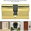 Sonew 60mm Copper Dual Open Lock Cylinder Anti-Theft Door Lock Cylinder with Keys Strong and wear Resistant, not Easy to