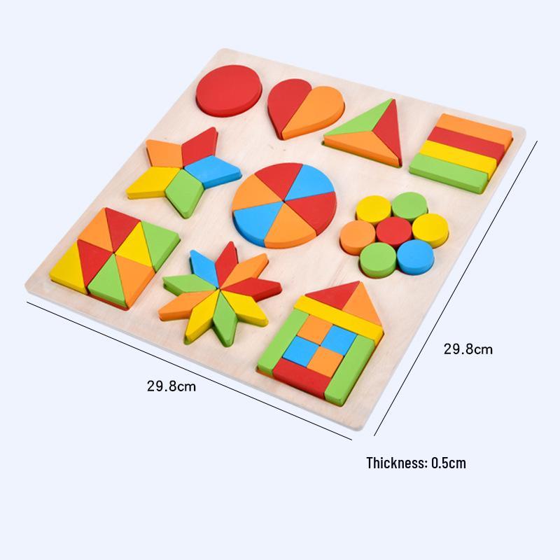 Montessori Wooden Shape Puzzle for Infants and Toddlers