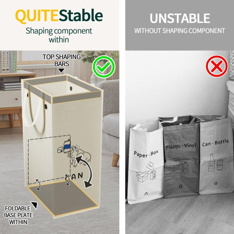 Trash Bins Home Office Bedroom Kitchen Outdoor Lightweight Large Capacity Recycling