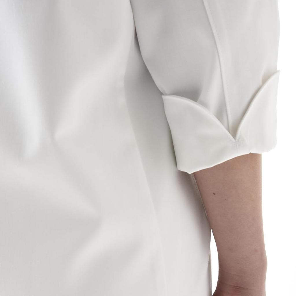 [Seven Uniform] AA0498-0 White L Chef Coat, 3/4 Sleeve, Unisex, Inner Pocket, Wrinkle-Resistant, for Chefs, Restaurants, and Food Service Workers