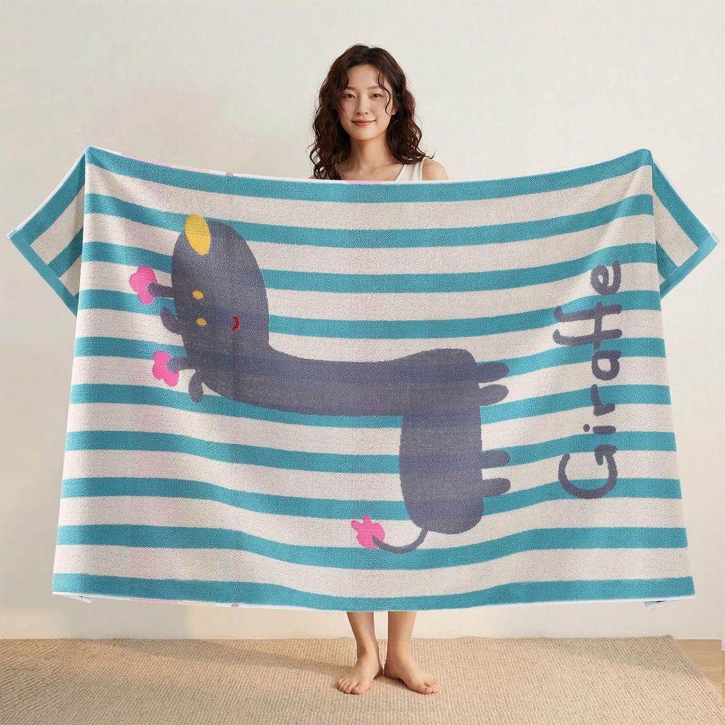 100% Cotton Thickened Quick-Dry Bath & Beach Towel - Enlarged & Premium Quality for Men