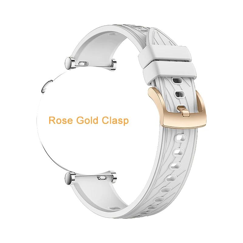 Cinturino in Silicone da 18 mm per Huawei Watch 5 42mm Cinturino di Ricambio Sportivo per Huawei Watch GT5 41mm GT5pro 42mm Braccialetto Cinturino