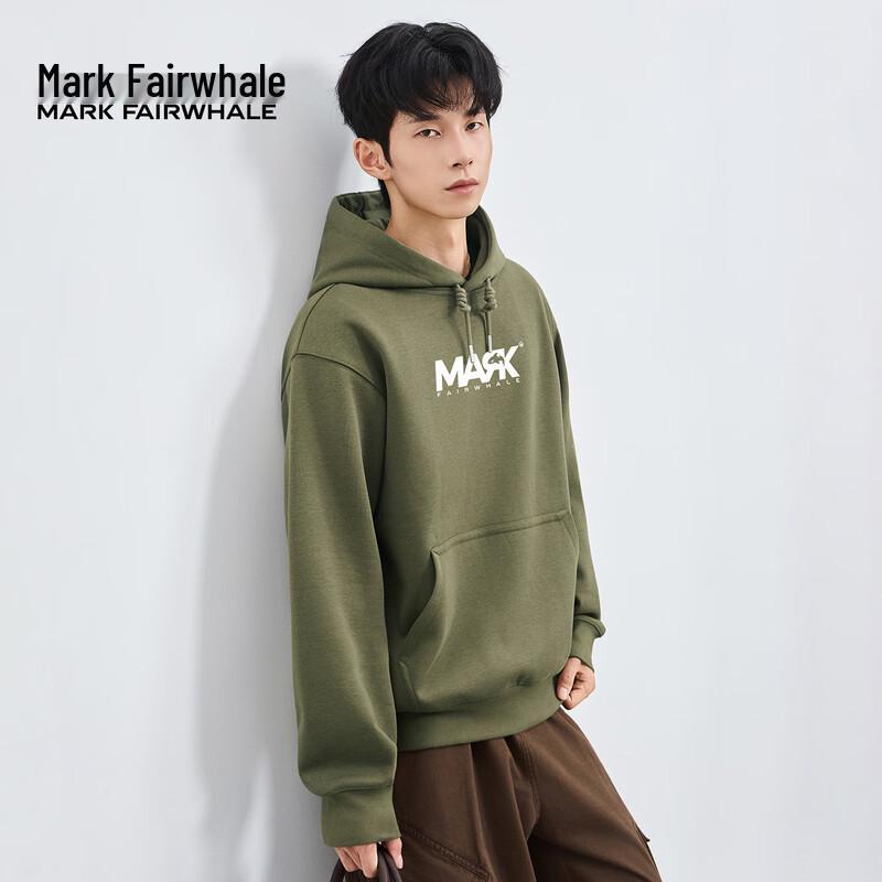 Mark Fairwhale Men's Printed Letter Hooded Sweatshirt