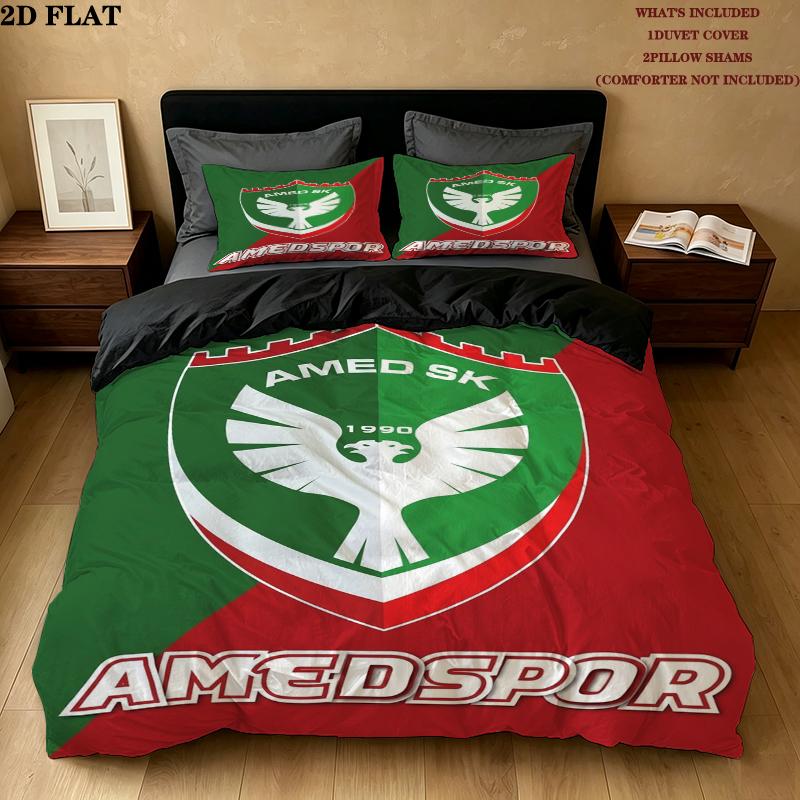 Amedspor Pattern Bedding uilt Set uilt Cover Pillowcase Home Decoration Birthday Gift (1 * duvet cover + 2 * pillowcase without core)