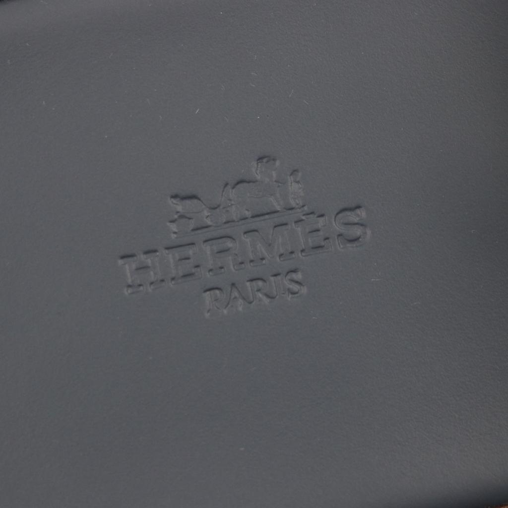 Makellose HERMES Sandalen Izmir H-Logo Slide Indigo-Marine-Denim Herren 43 Gebraucht