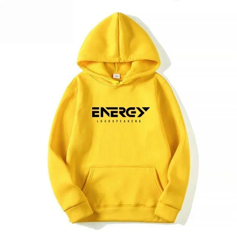 2025 Autumn/Winter ENEREY Printed Sportswear Fashion Men's Casual Hoodie Loose Hoodie Men's Pocket Warm Fashion Sportswear