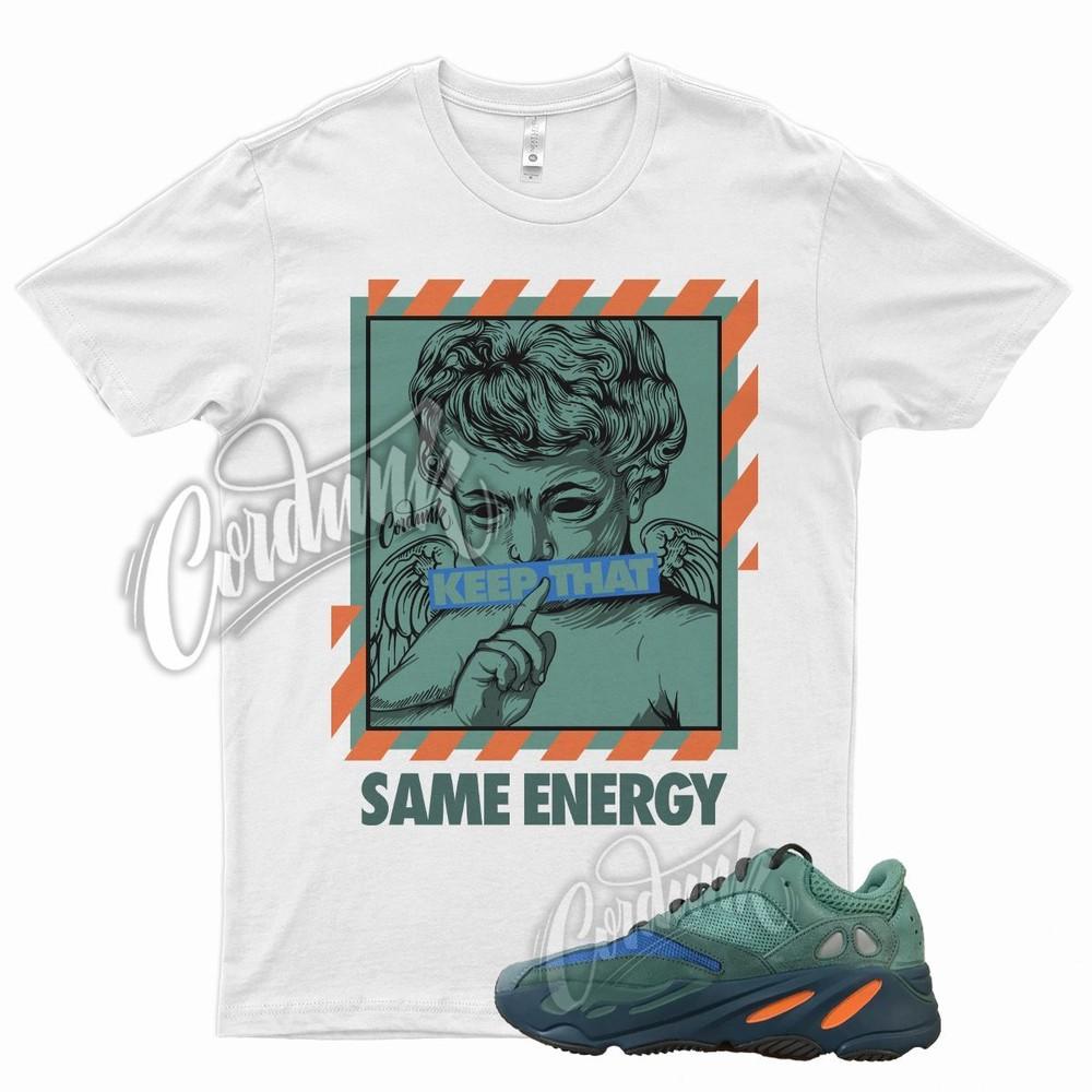 White ENERGY Shirt for Y Boost 700 Faded Azure Fadazu Green Teal Orange Blue Unisex T-Shirt M