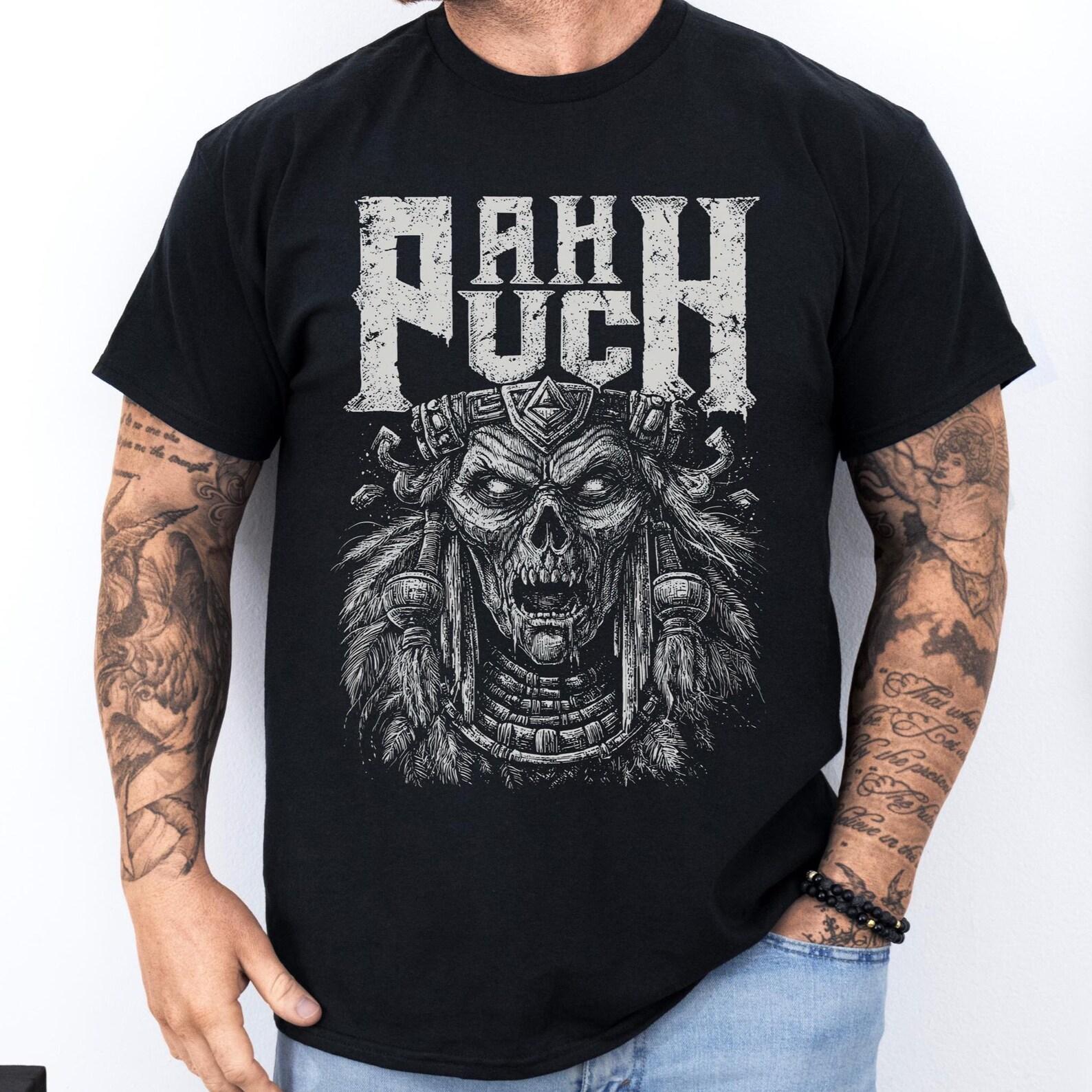 Ah Puch Shirt: Mayan Death God T-Shirt | Maya Mythology Tee | Ancient Mesoamerican Deity | Pre-Columbian Art Apparel 4XL