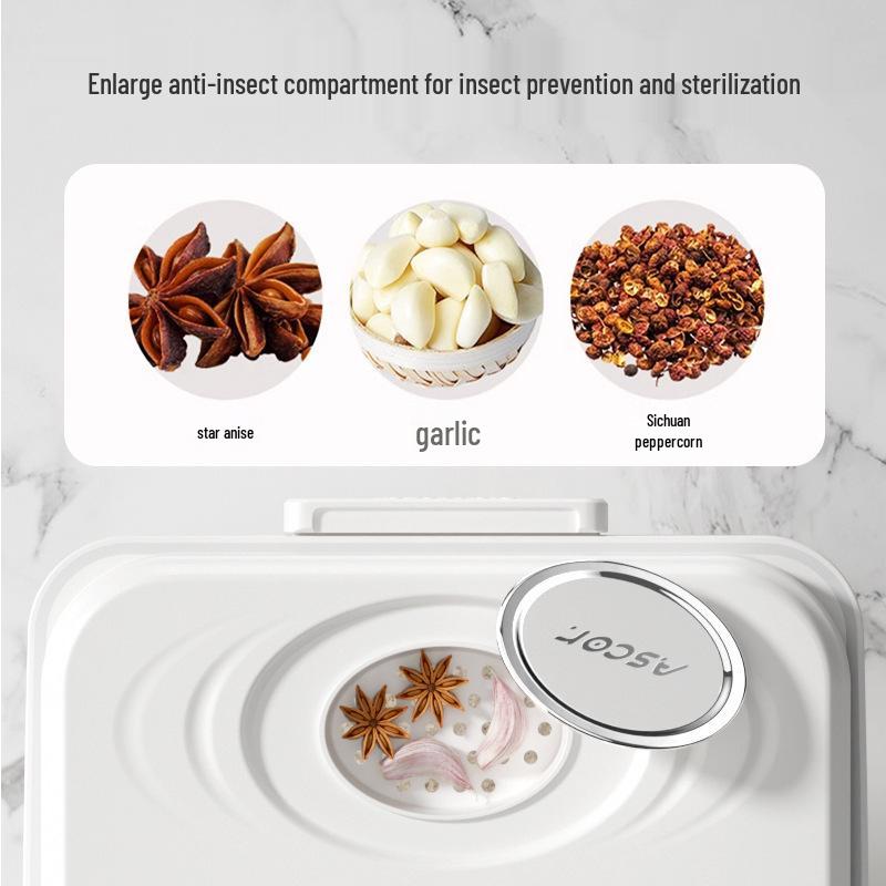 Large Rice and Flour Storage Bin: Sealed, Insect-Proof, Moisture-Proof, Food-Grade.