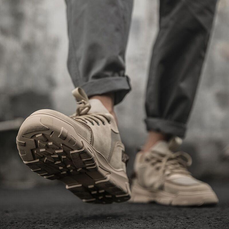 Men's Casual Comfortable Breathable Outdoor Sneakers Work Commuting Soft Bottom Low Top Versatile Walking Shoes