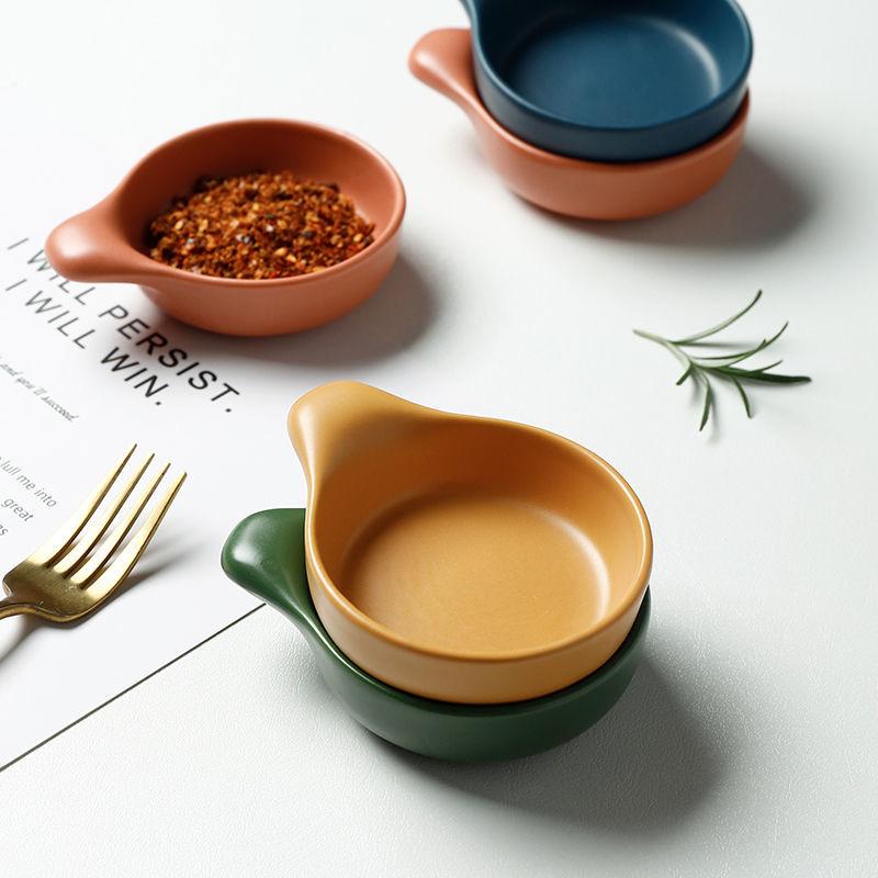Nordic Stil Einfache Feste Farbe Kleine Platte Sauce Platte Keramik Geschirr Kleine Platte Küche Praktische Gewürz Werkzeug