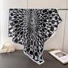 Artistic Burst Imitation Silk High-End Printing Large Square Scarf Silk Scarf Shawl Headscarf Neck Protection Scarf Decorative Scarf
