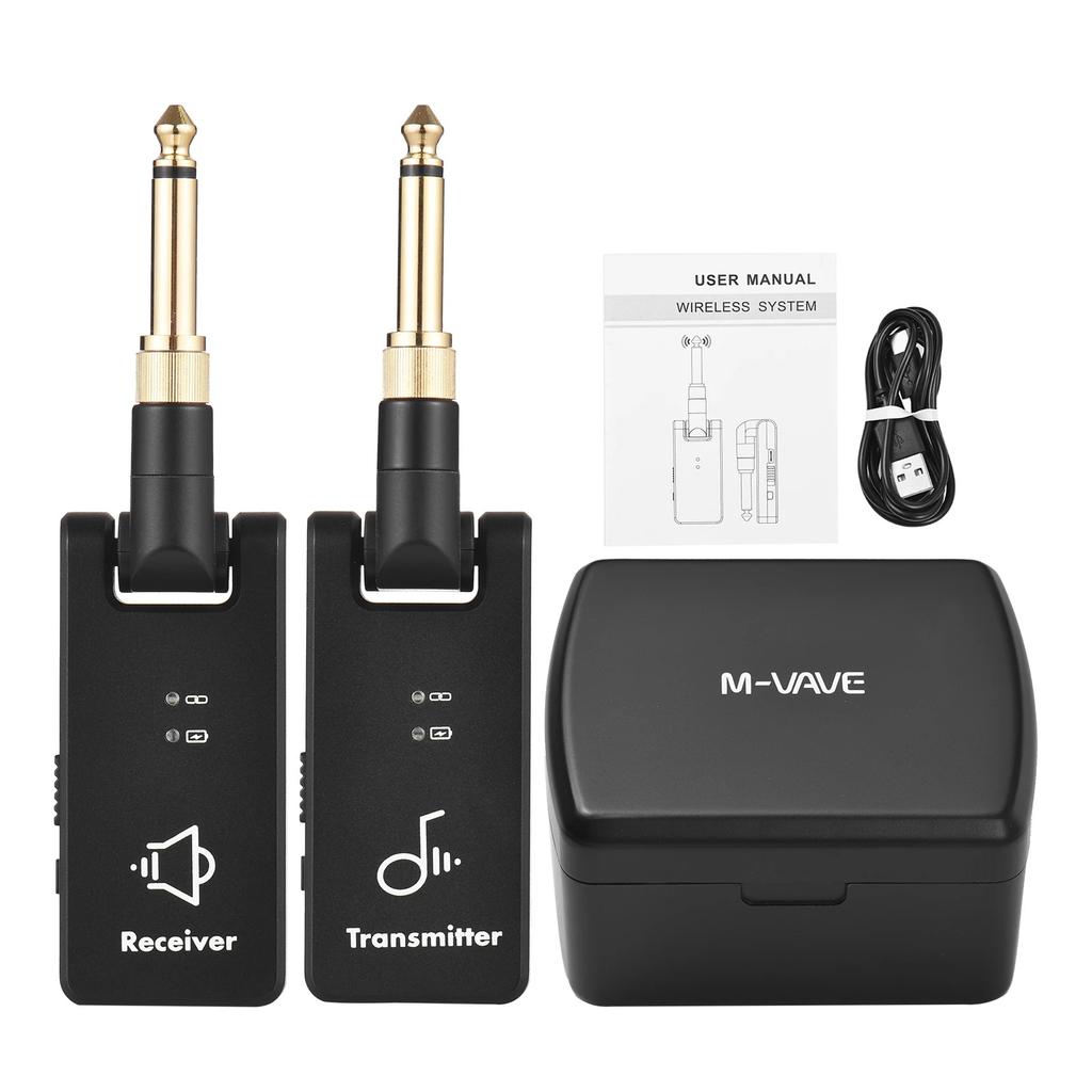 M-VAVE WP-8 2.4G Wireless Earphone Monitor Rechargeable Transmitter Receiver with Volume Support Stereo Mono Mute Function