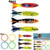 Anéis Flutuantes Torpedos Kit de Brinquedos para Brincadeiras Aquáticas para Atividades de Piscina Infantil