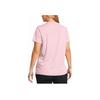 Under Armour Tech Twist Short Sleeve Logo Graphic Crew Neck T-Shirt Women Tops Light-Pink 1384244-697