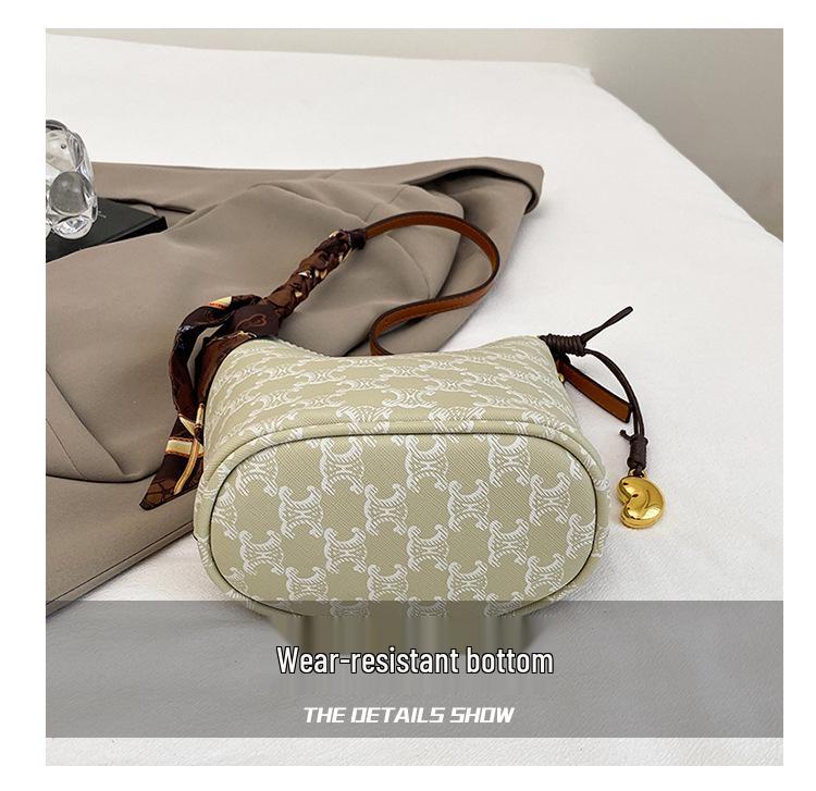 2025 Retro Print Large Capacity Crossbody Bucket Handbag