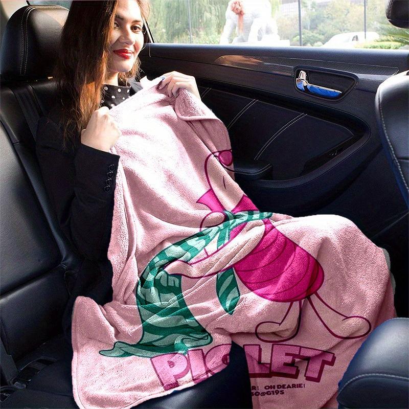 1pc Piglet's Blanket Cozy Throw for Home Decor, Couch Cover, Outdoor Use, Gift Idea, Flannel Blanket Perfect for Bedroom, Living Room, Travel