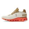On Cloudnova All-Weather Lightweight Comfortable Shock Absorbing Breathable Low-Top Running Shoes Women Sneaker Pearl-White Orange-Red 26.99178