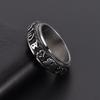 Men's Stainless Steel Six Word Mantra Rotatable Ring Vintage Jewelry