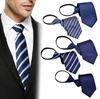 [BetterJonny] [Set of 5] One-touch Ties, Approximately 48cm Long, Adjustable Men's Ties with Zippers, 3-second Fastening, No Tying Required, Easy
