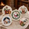 Santa Claus Christmas Embroidery Kit DIY Needlework Craft Punch Needle Kits  Beginners