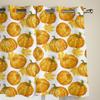 Fall Orange Pumpkin Maple Texture Luxury Window Curtain for Living Room Bedroom Home Decor Kitchen for Window Drapes