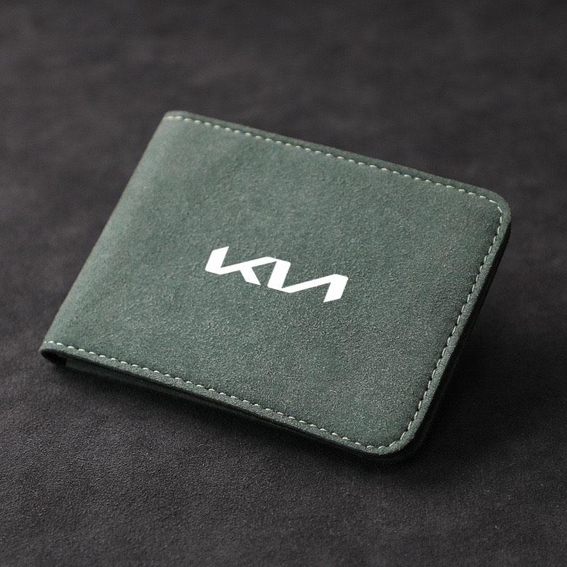 SBHX3 Car Driver License Cover Suede Anti-Fur Car Driving Documents Case Credit Card Holder for Kia KN K3 K9 Sportage Ceed Picanto Rio