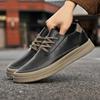 Fashion Shoes for Men High-quality Four-season Light Luxury Board Shoe Outdoor Men's Black Casual Leather Shoe Sneaker Zapatillas Hombre