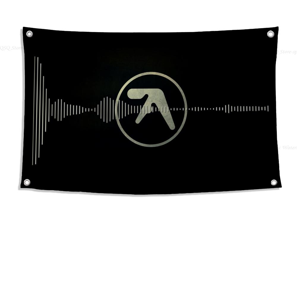 1pc Aphex Twin Richard D James Flag Flags And Banners Four Hole Flag Polyester Outdoor Decor Room Aesthetic