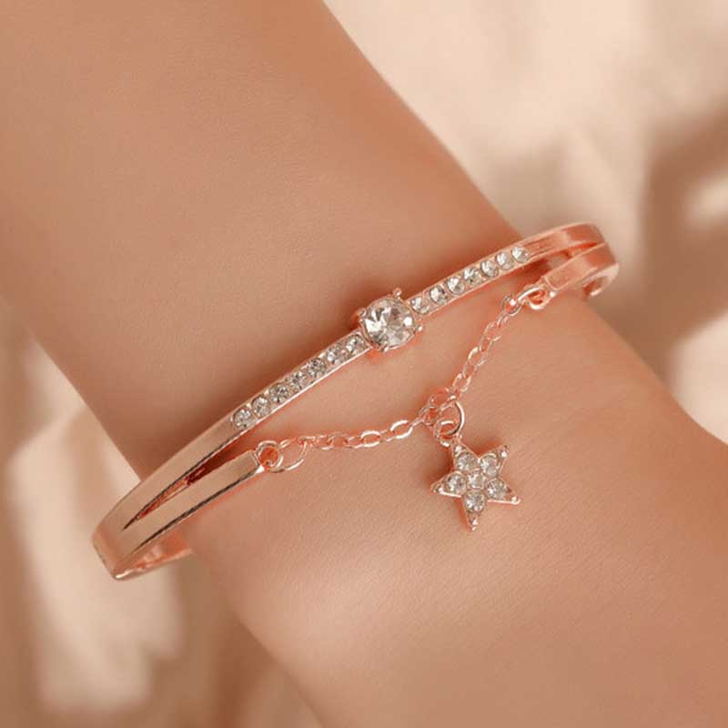Simple for Women Roman Numerals Gifts Luxury Party Alloy Bangle Girls Jewelry Bracelets