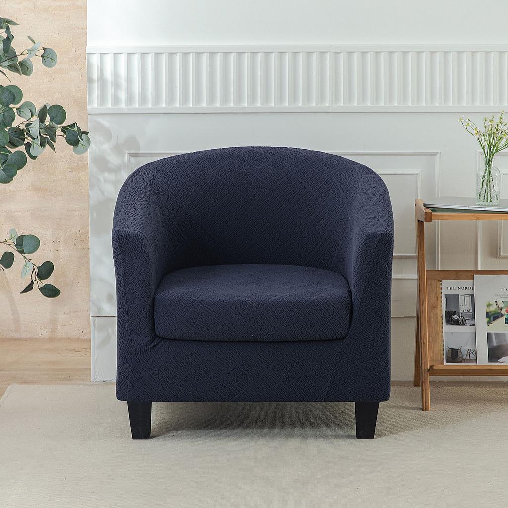 Jacquard Nordic Simple Single Sofa B & B Hotel Model Room Chair Cover Leisure Chair Round Sofa Cover