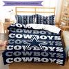 3-teiliges Bettwäscheset mit Dallas Cowboys Muster, Bettbezug-Set enthält Bettbezug & Kissenbezüge, perfekte Ganzjahres-Schlafzimmerdekoration & Geschenk