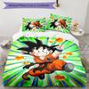 Goku 3pcs Bedding Set Duvet Cover Closure Includes 1 Duvet Cover & 2 Pillowcases for All Seasons Bedroom Home Dorm Decor