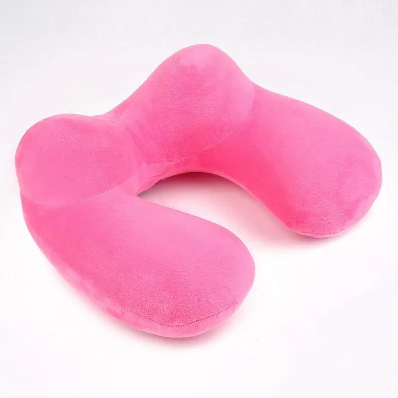 Inflatable Neck Pillow 4 Colors Comfortable Pillow for Sleep Travel Accessories for Airplane U-Shape Home Textile