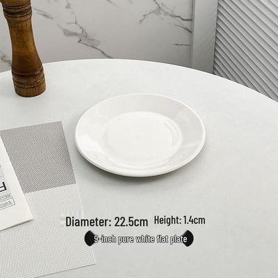 Morona White Ceramic Dinner Plates