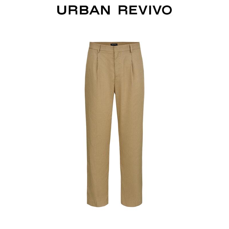 UR Men's Plaid Straight-Leg Casual Pants