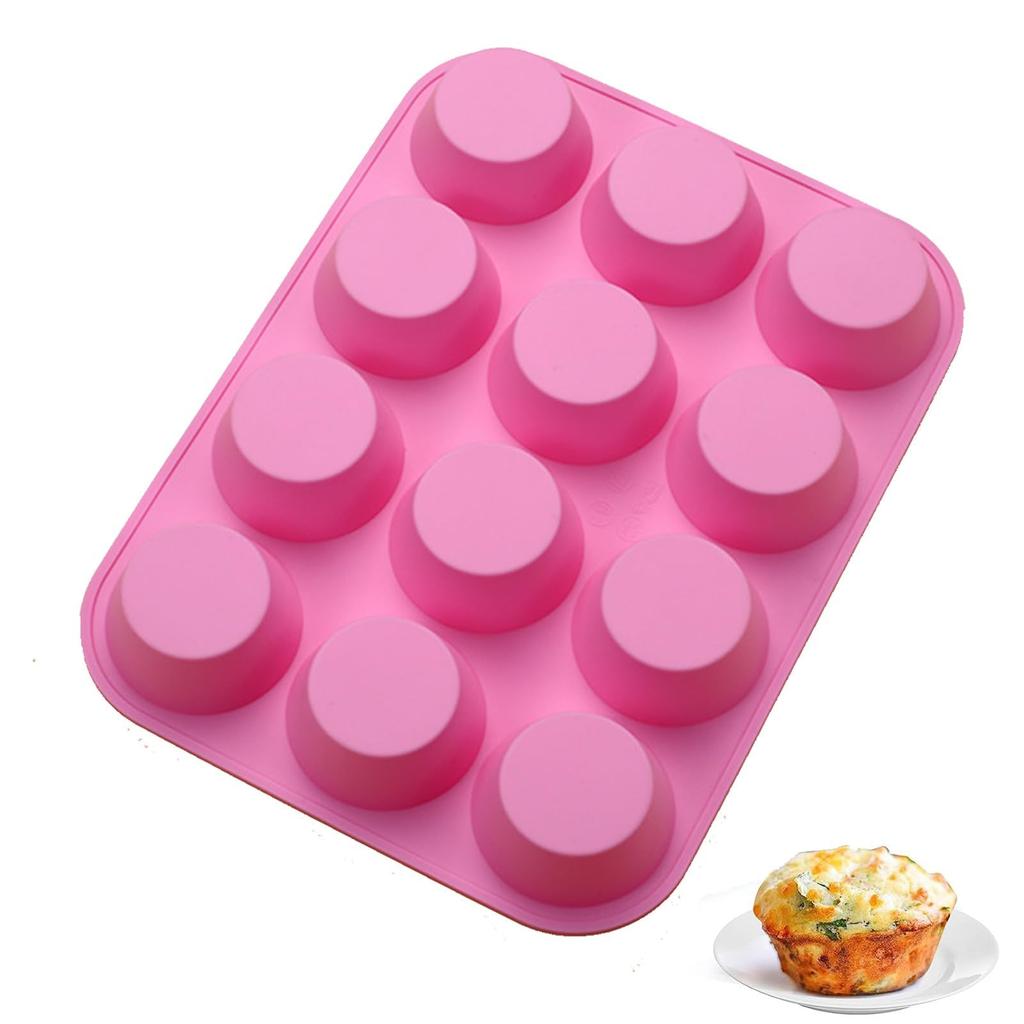 DEVENTORZ Round Silicone 12 Small Round Baking Silicone Chocolate Cookie Cake Confectionery Baking Kitchen Craft Handmade Molds, Shapes, Molds, Molds,