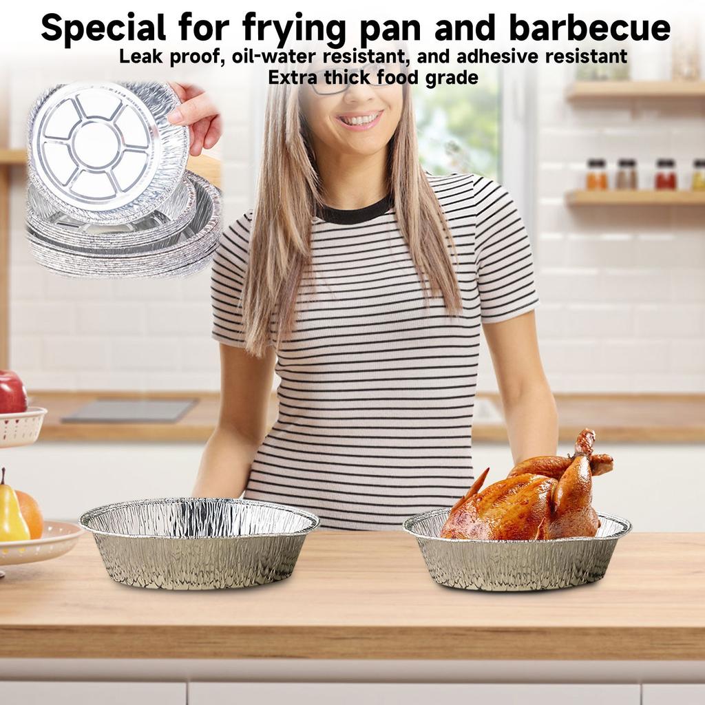 20pc Round Tin Foil Bowls, Plates, Tin Foil, Aluminum Foil, Insulated Lunch Box