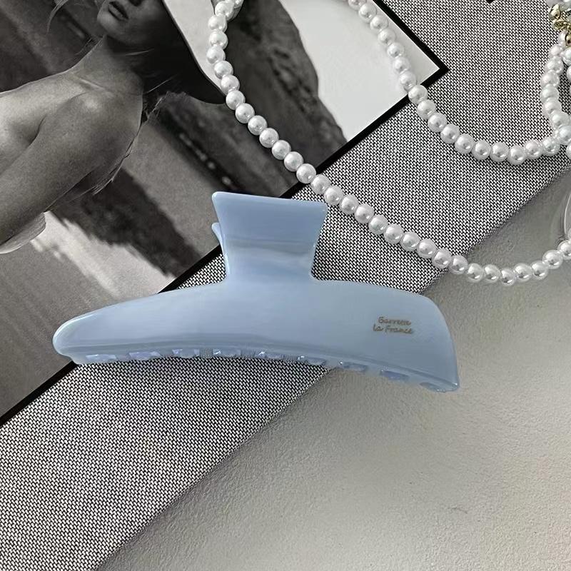 

1pc new jelly like large vinegar grip shark clip clip for girls with back of the head hair clip
